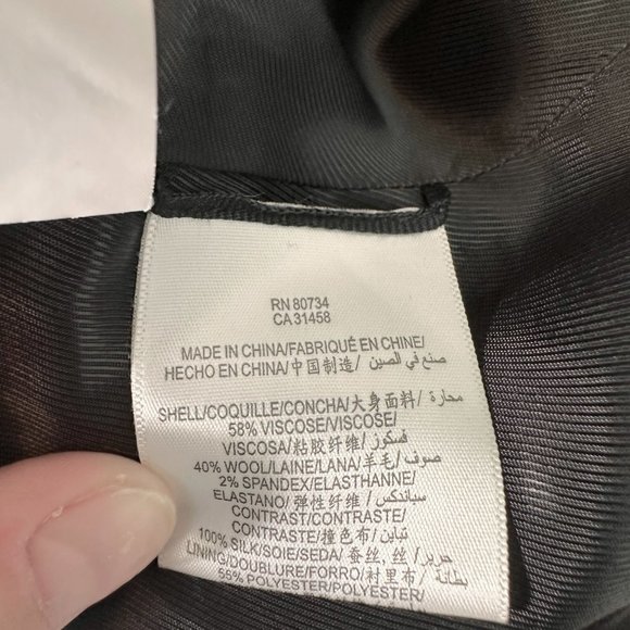 BCBG Max Azria Sheer Back Knotted Blazer Black Women's Small LFX4C374 - Picture 14 of 15